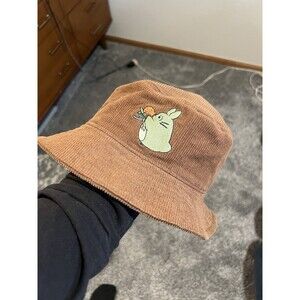My Neighbor TOTORO Bucket Hat Brown Corduroy Studio Ghibli OSFM Unisex Adult
